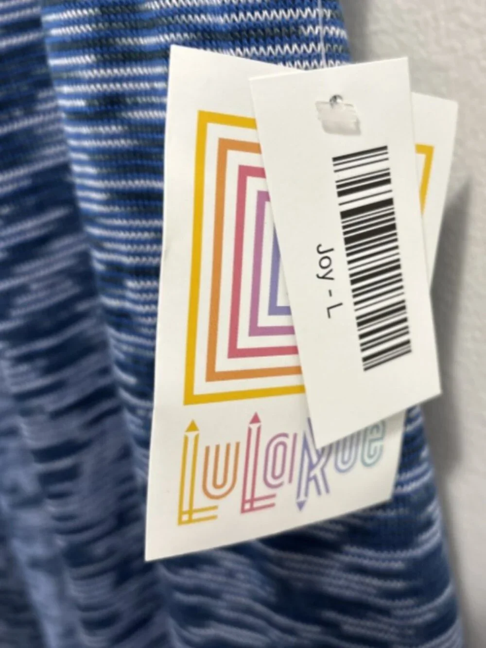 Lularoe Joy Longline Sleeveless Vest Womens L Blue Spacedye Duster Cardigan New